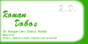 roman dobos business card